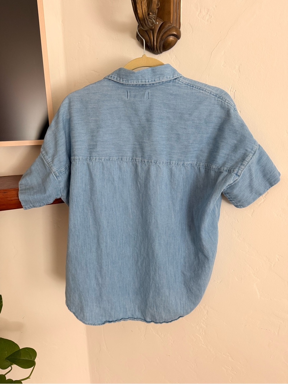 Madewell Denim Courier Short-Sleeve Button-Down Shirt Small - Picture 3 of 3